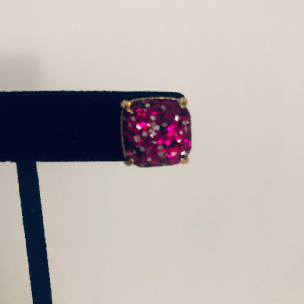 kate spade earrings - pink glitter!! - Picture 2 of 6